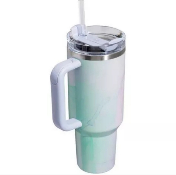 NWT TWO Limited Edition Stanley 40oz H2.0 Flowstate Quencher Tumbler Watercolors - Picture 6 of 12